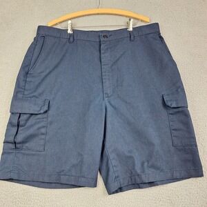 Red Kap Cargo Shorts Mens 40 (38) Navy Blue Workwear Utility Uniform
